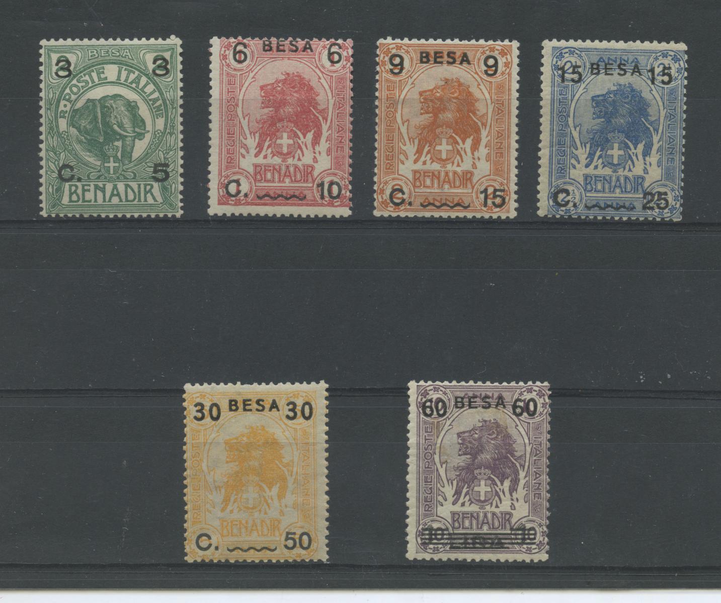 Scansione lotto: COLONIE SOMALIA 1922 LEONI 6V. **