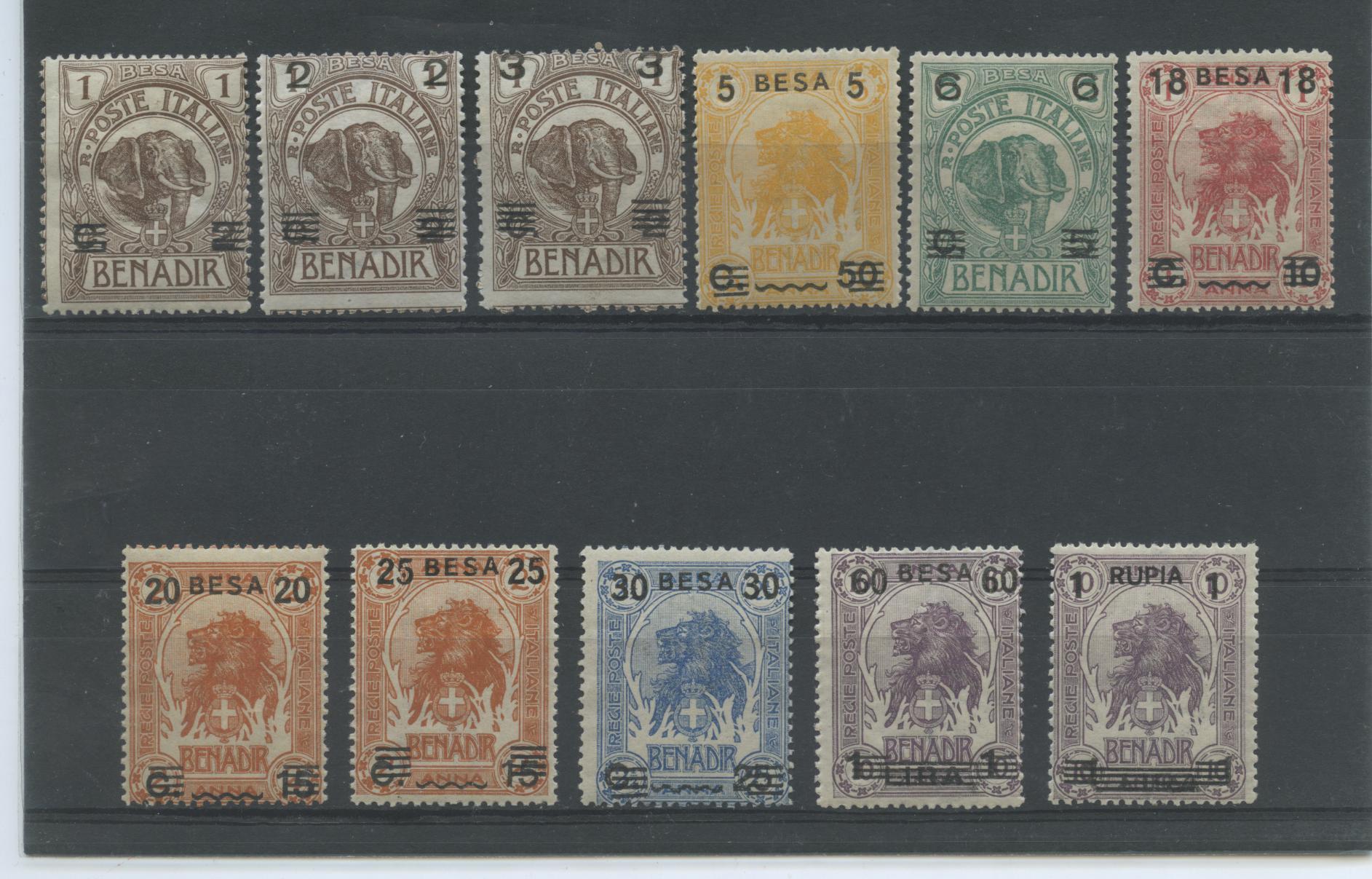 Scansione lotto: COLONIE SOMALIA 1923 LEONI 11V. **