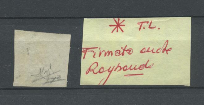 Scansione lotto: REGNO 1863 TASSE 10C. OCRA *  CERT.