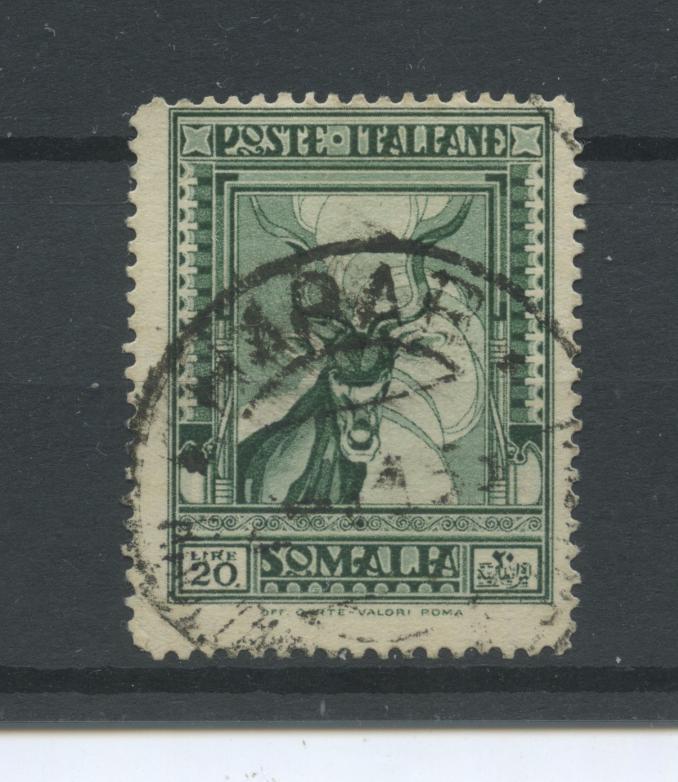 Scansione lotto: COLONIE SOMALIA 1935/8 PITTORICA L.20 US.  CERT.