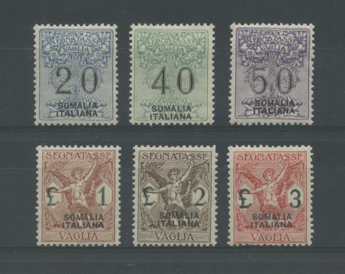 Scansione lotto: COLONIE SOMALIA 1926 VAGLIA 6V. 2 ** LUSSO