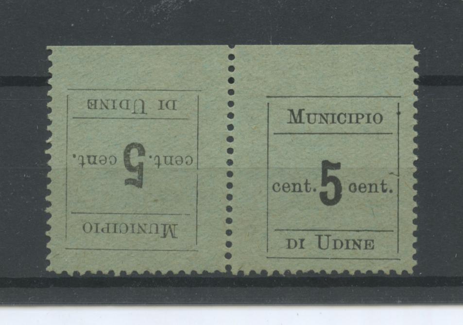 Scansione lotto: OCCUPAZIONI AUSTRIACA 1918 UDINE TETE-BECHE **  CERT.