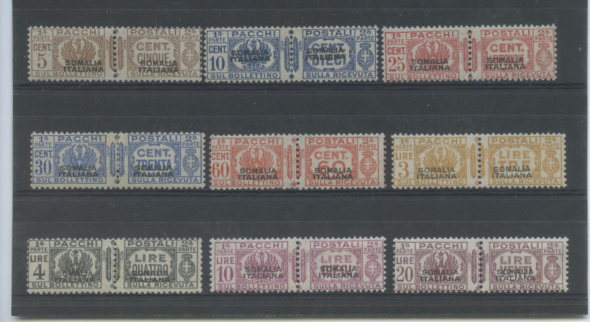 Scansione lotto: COLONIE SOMALIA 1928/41 PACCHI 9V. *