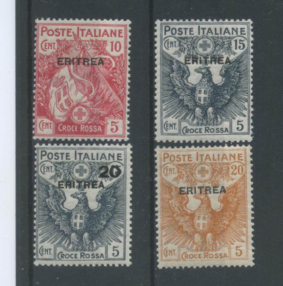 Scansione lotto: COLONIE ERITREA 1915 CROCE ROSSA 4V. **