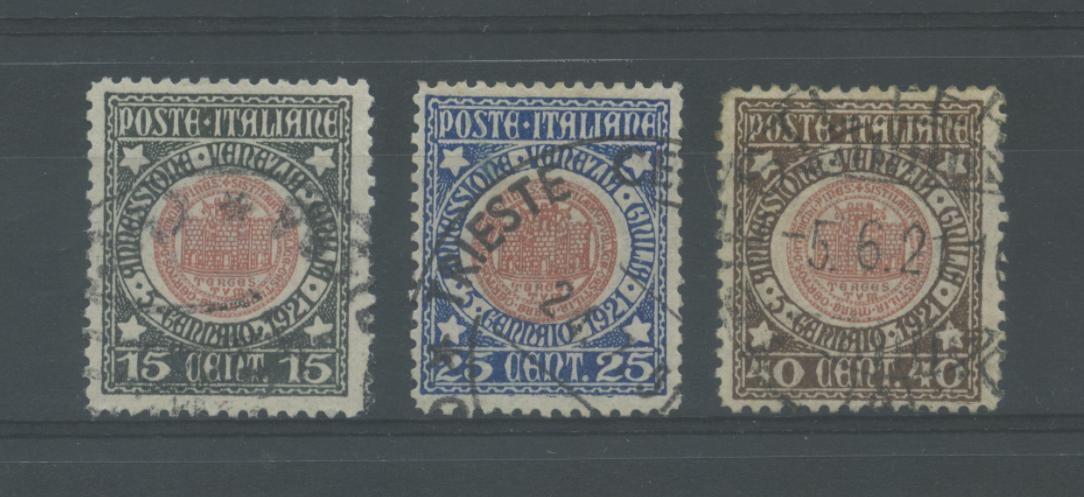 Scansione lotto: REGNO 1921 ANNESSIONE 3V. US. LUSSO