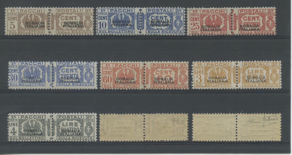 Scansione lotto: COLONIE SOMALIA 1928/41 PACCHI 9V. 2 **  CERT.