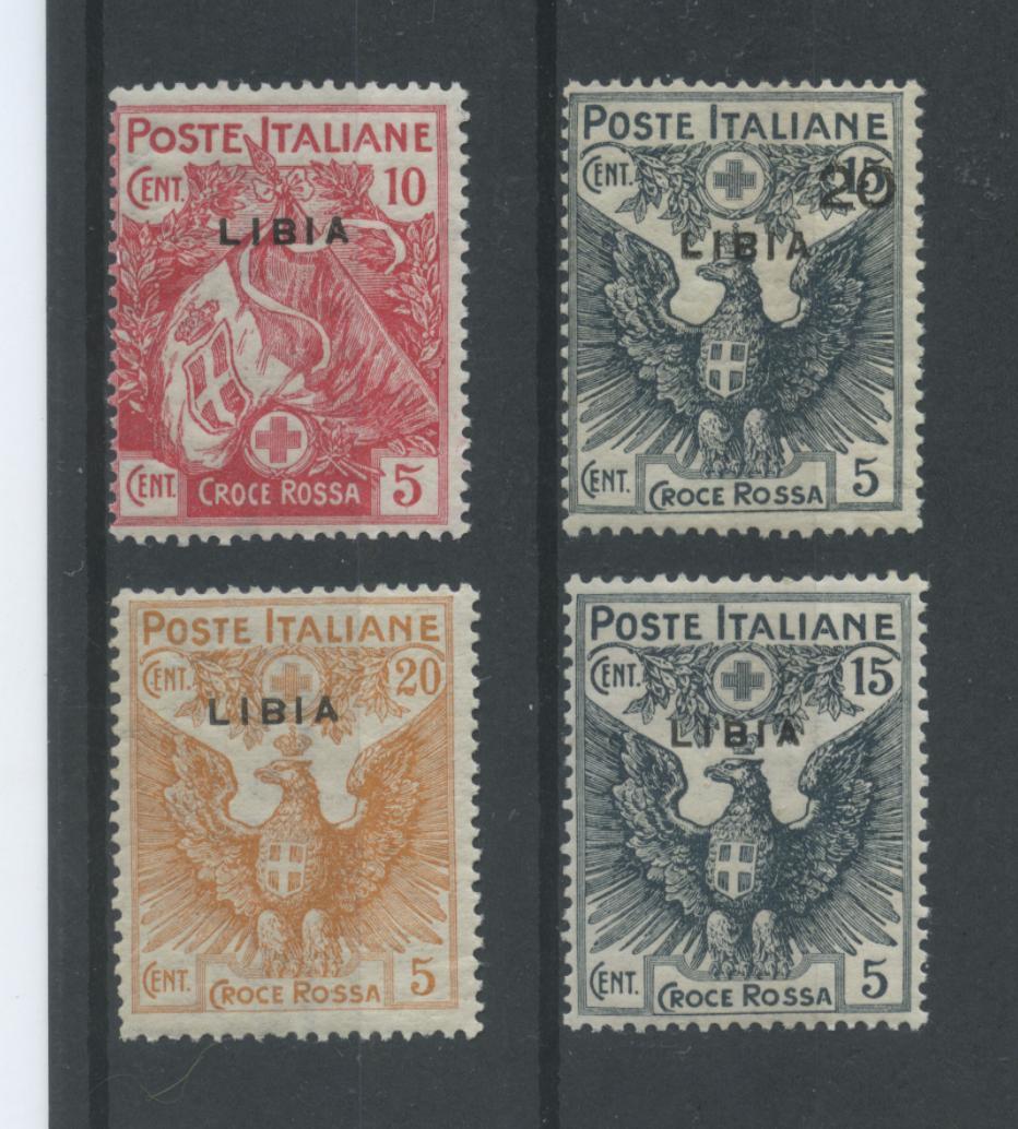 Scansione lotto: COLONIE LIBIA 1915/6 CROCE ROSSA 4V. ** CENTRATO