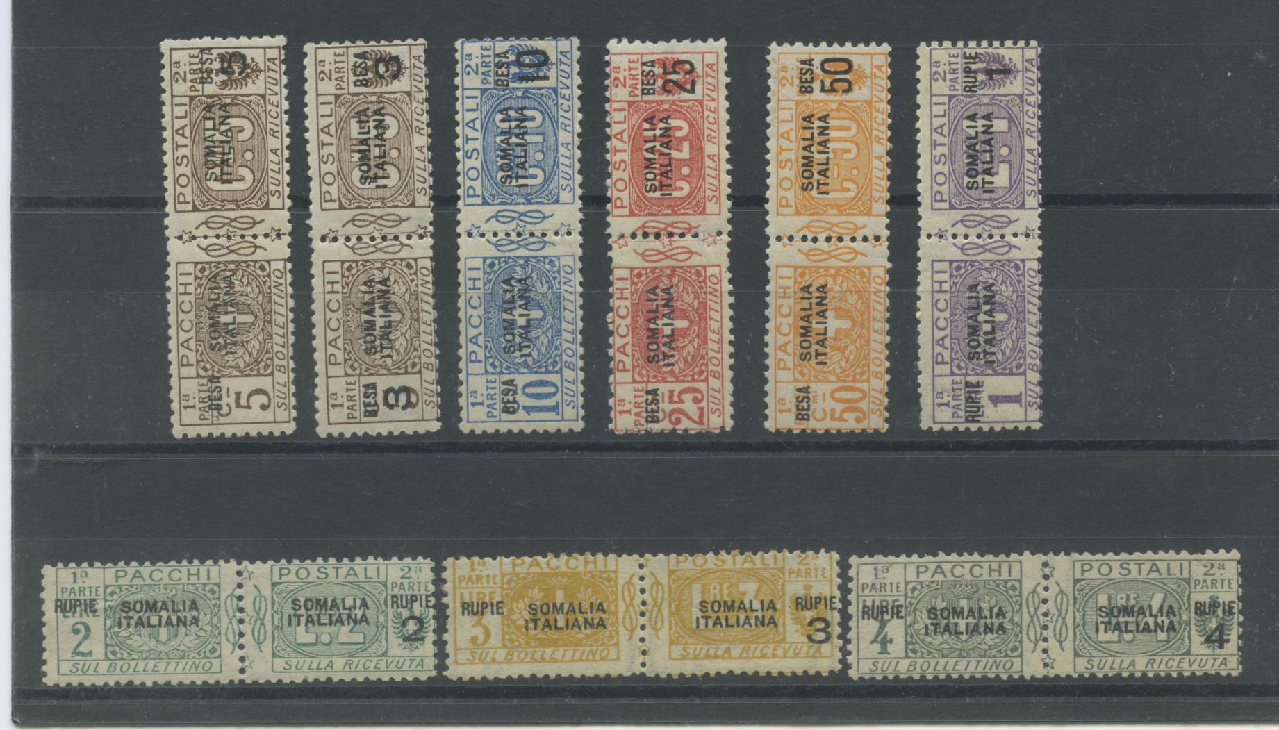 Scansione lotto: COLONIE SOMALIA 1923 PACCHI 9V. 3 **