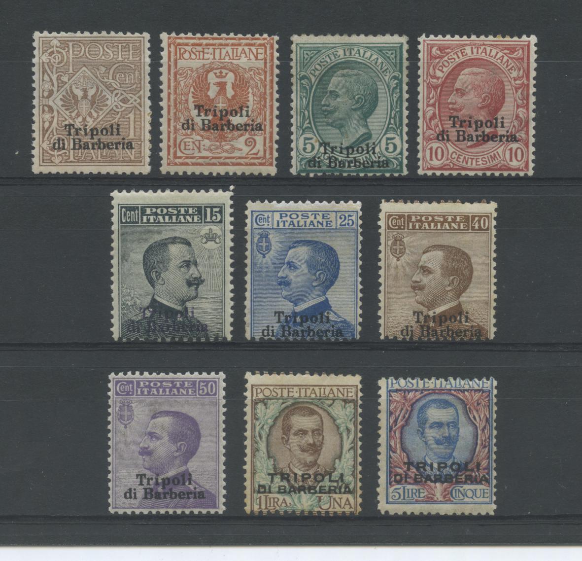 Scansione lotto: OCCUPAZIONI TRIPOLI DI BARBERIA 1909 10V. 2 **  CERT.
