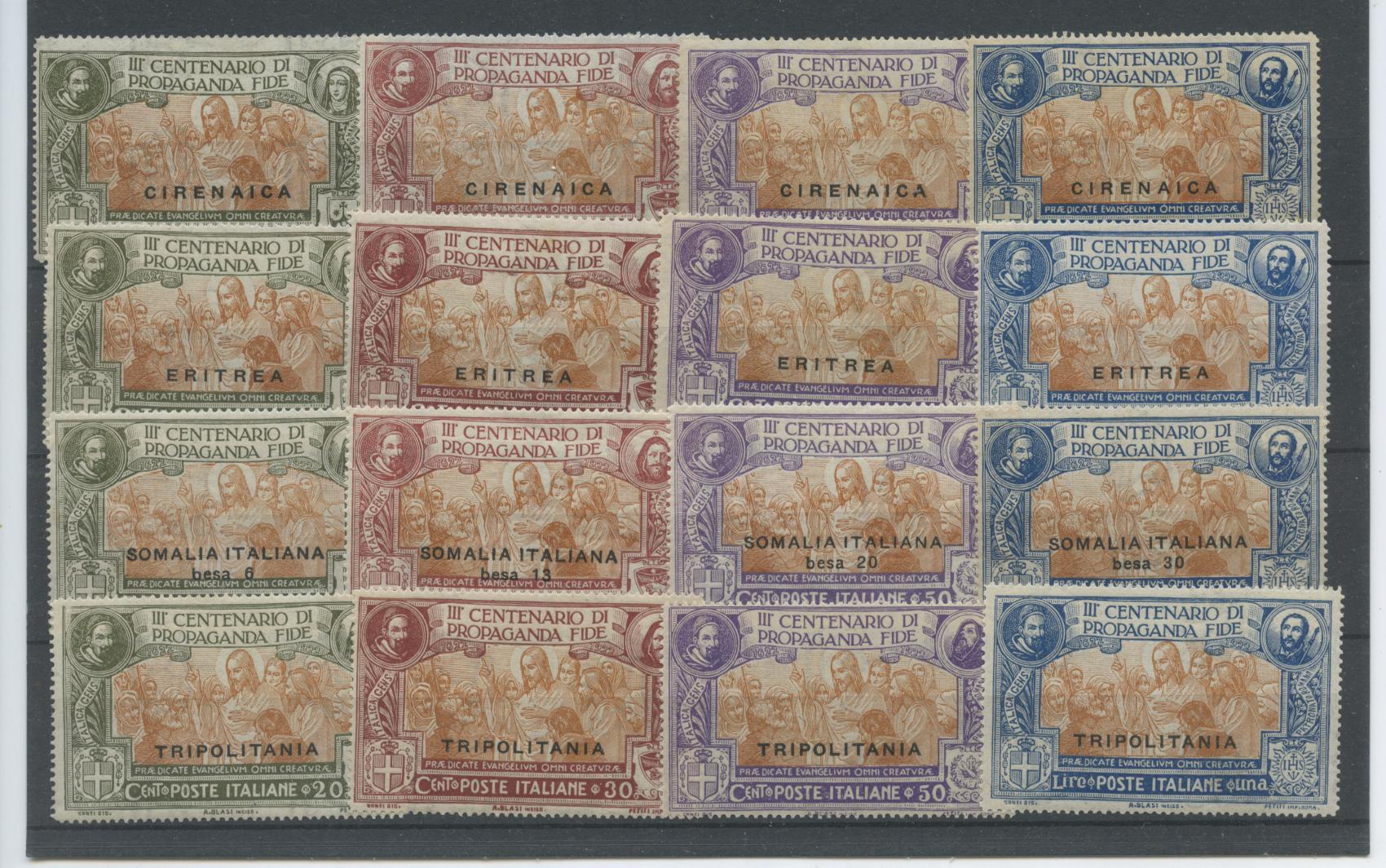 Scansione lotto: COLONIE GIRI 1923 PROPAGANDA 16V. 2 **