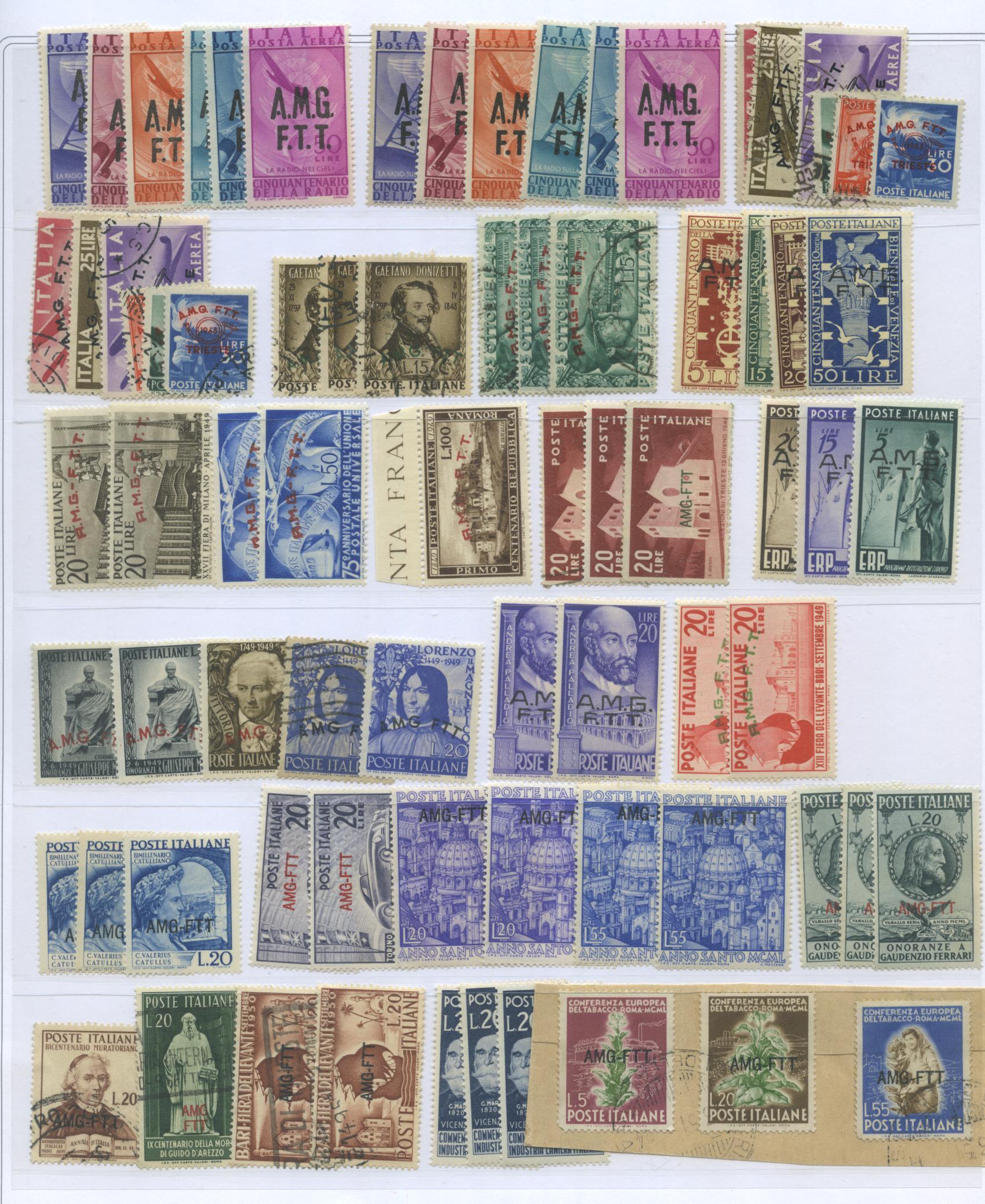 Scansione lotto: TRIESTE 1949/54 LOTTO SERIE CPL. N.2 */US