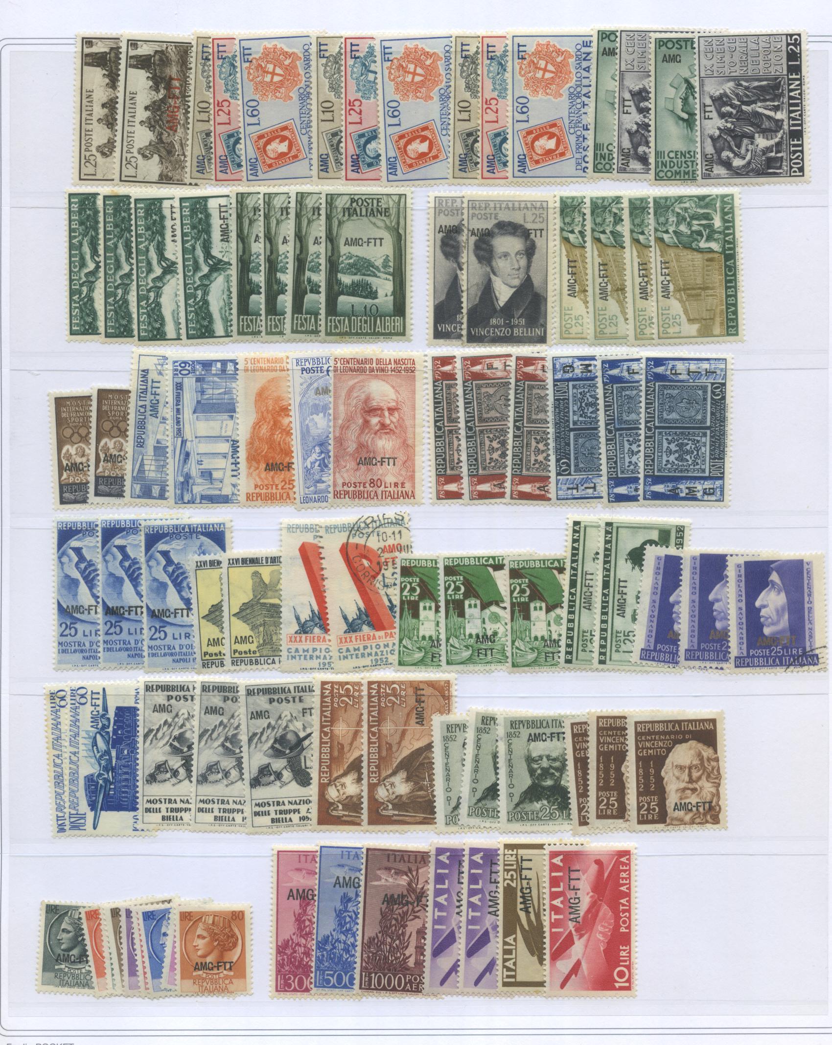 Scansione lotto: TRIESTE 1949/54 LOTTO SERIE CPL. N.2 */US