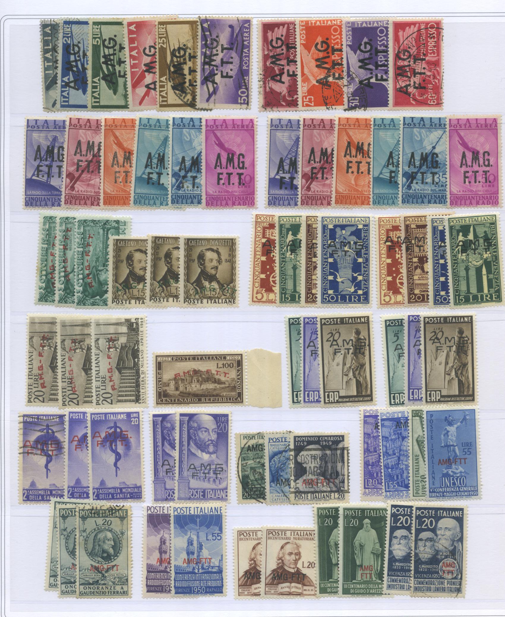 Scansione lotto: TRIESTE 1949/54 LOTTO SERIE CPL. N.2 */US