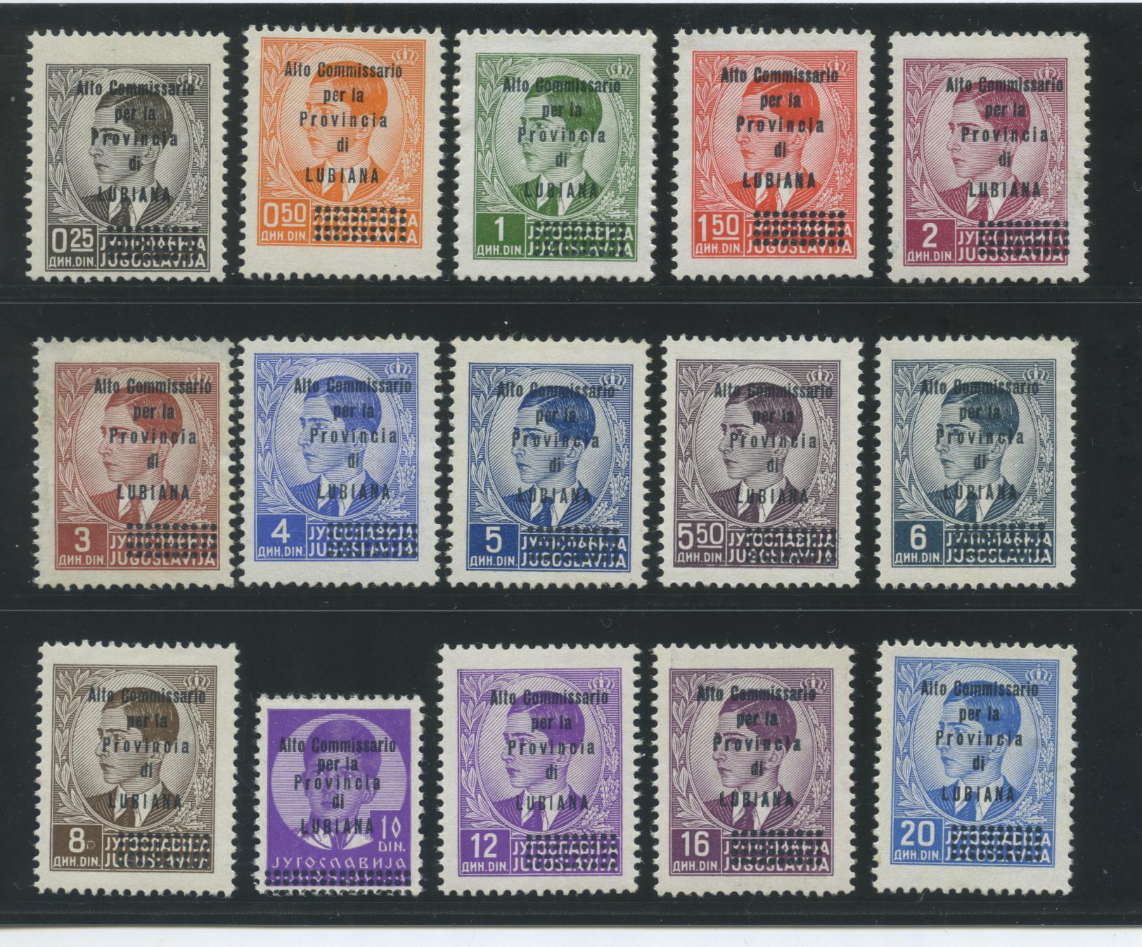 Scansione lotto: OCCUPAZIONI LUBIANA 1941 N.42/56 2 ** LUSSO CERT.
