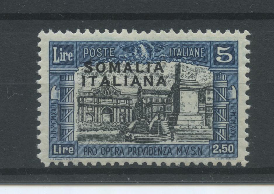 Scansione lotto: COLONIE SOMALIA 1927 MILIZIA I N.108A ** LUSSO CERT.