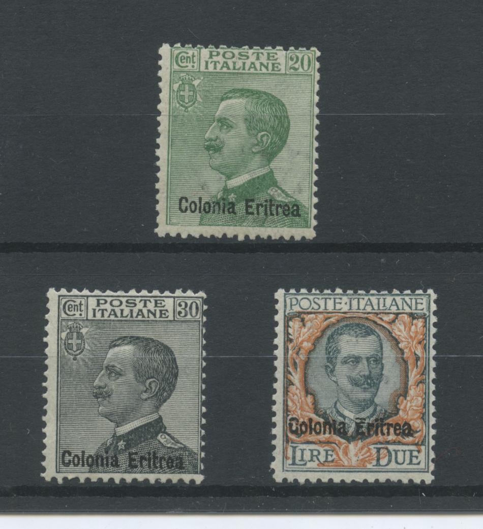 Scansione lotto: COLONIE ERITREA 1925 SOVR. 3V. 2 **