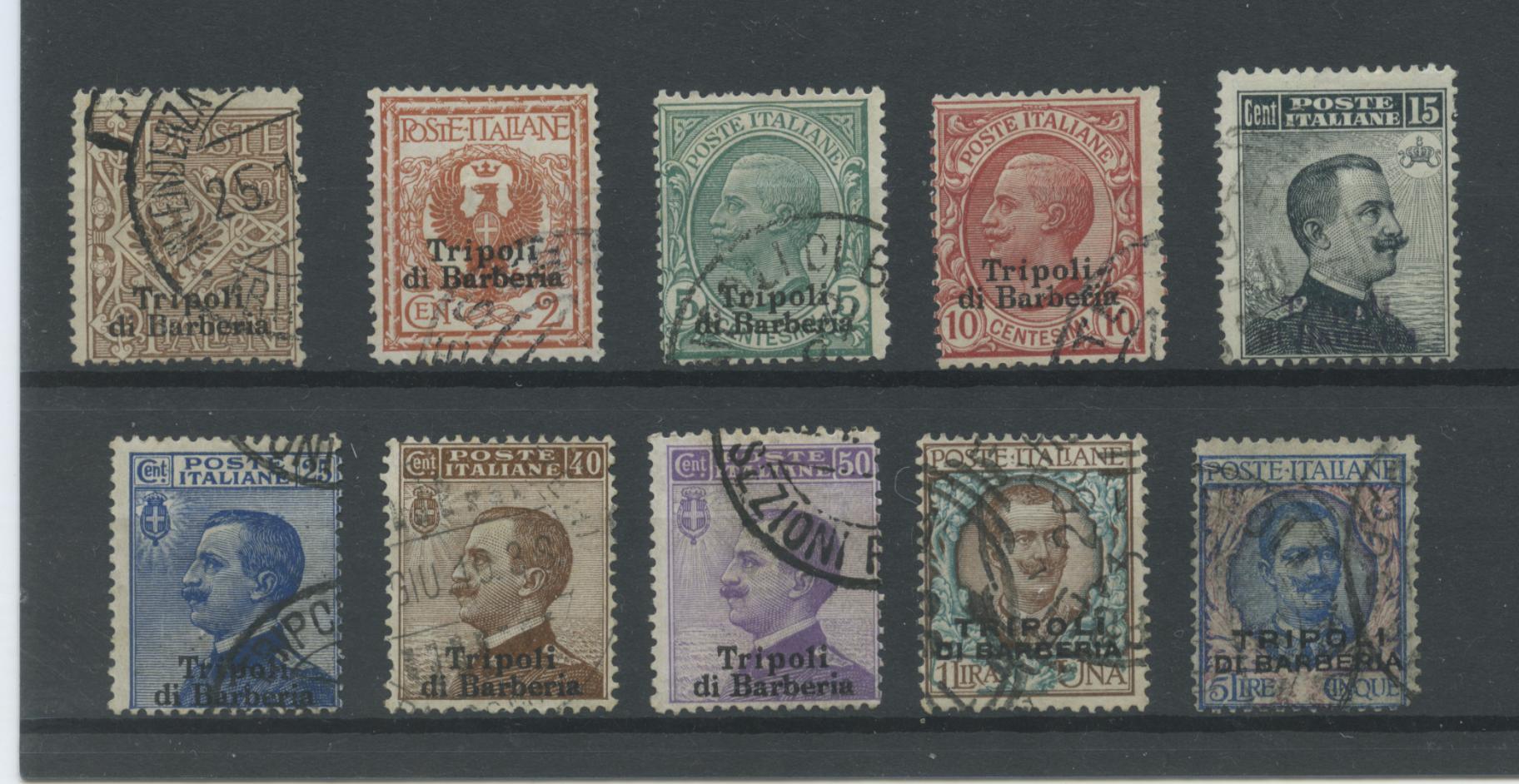 Scansione lotto: OCCUPAZIONI TRIPOLI DI BARBERIA 1909 SOVR. 10V. 2 US.