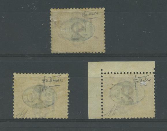 Scansione lotto: REGNO 1890/1 MASCHERINE 3V. ** CENTRATO CERT.