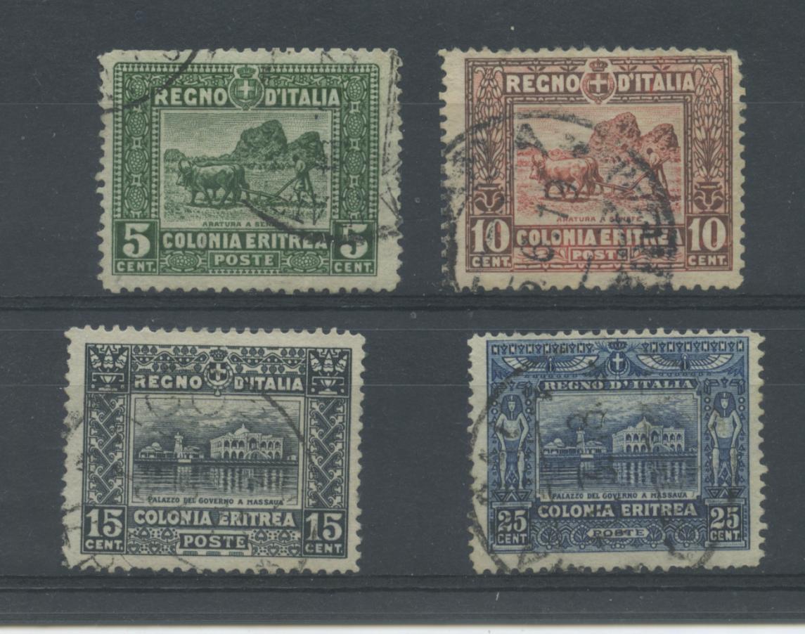 Scansione lotto: COLONIE ERITREA 1910 SOGGETTI VARI 4V. US.