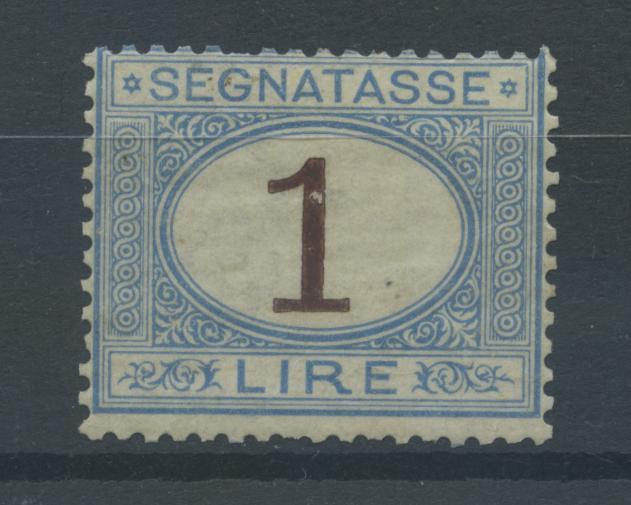 Scansione lotto: REGNO 1870 TASSE L.2 7 * CENTRATO CERT.