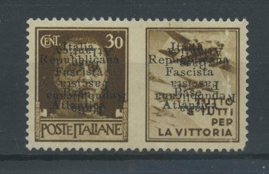Scansione lotto: ITALIA EMISSIONI LOC 1944 BASE ATLANTICA N.18a *  CERT.