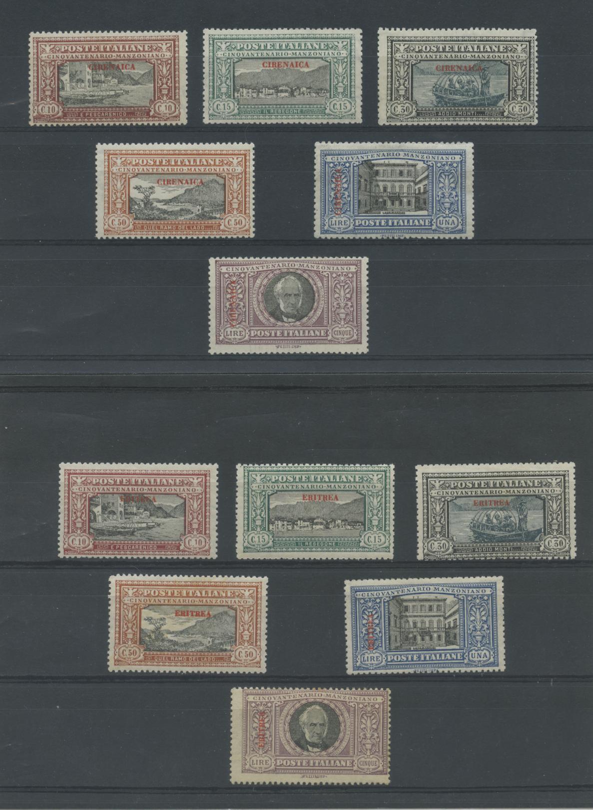 Scansione lotto: COLONIE GIRI 1924 MANZONI 24V. 2 **  CERT.