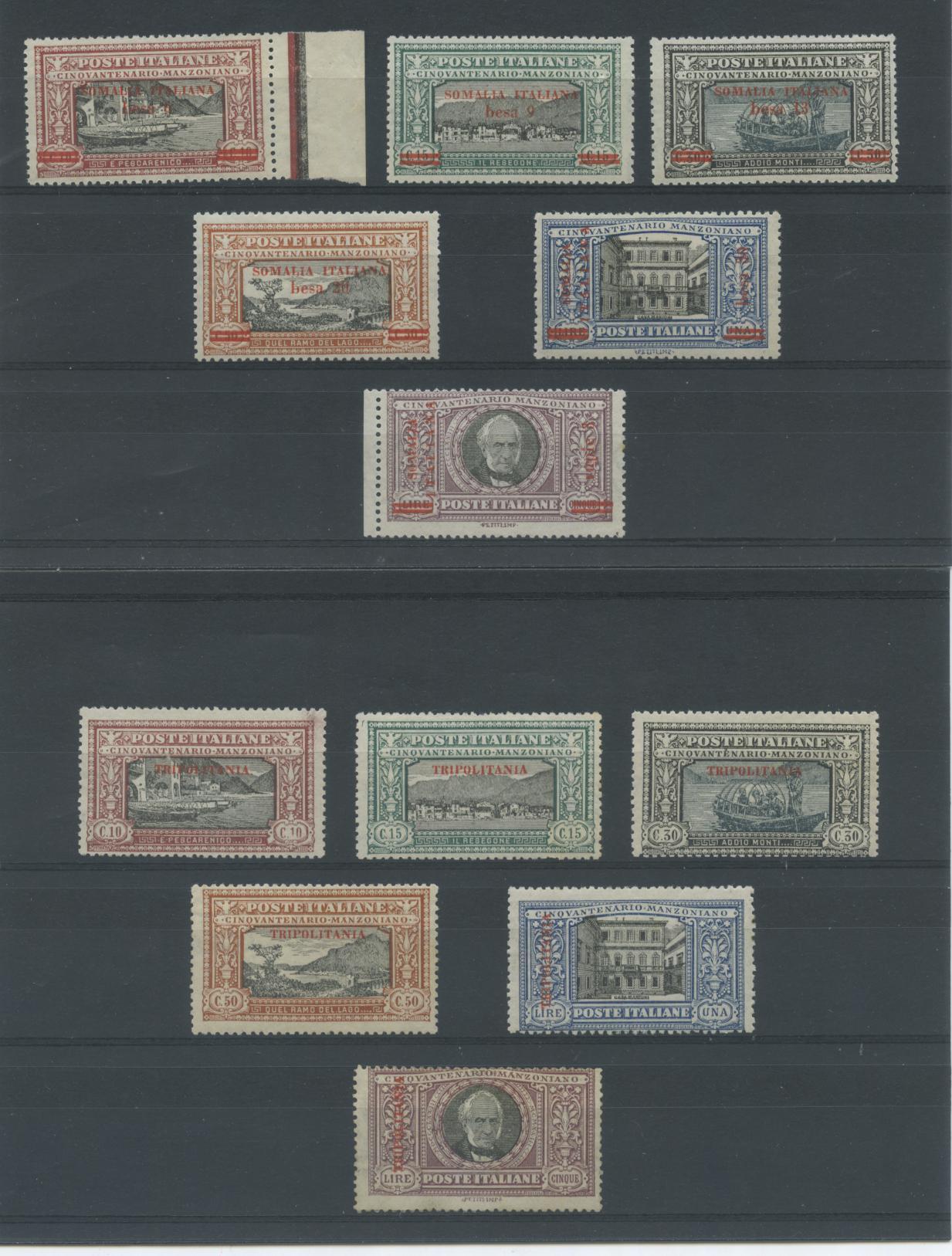 Scansione lotto: COLONIE GIRI 1924 MANZONI 24V. 2 **  CERT.