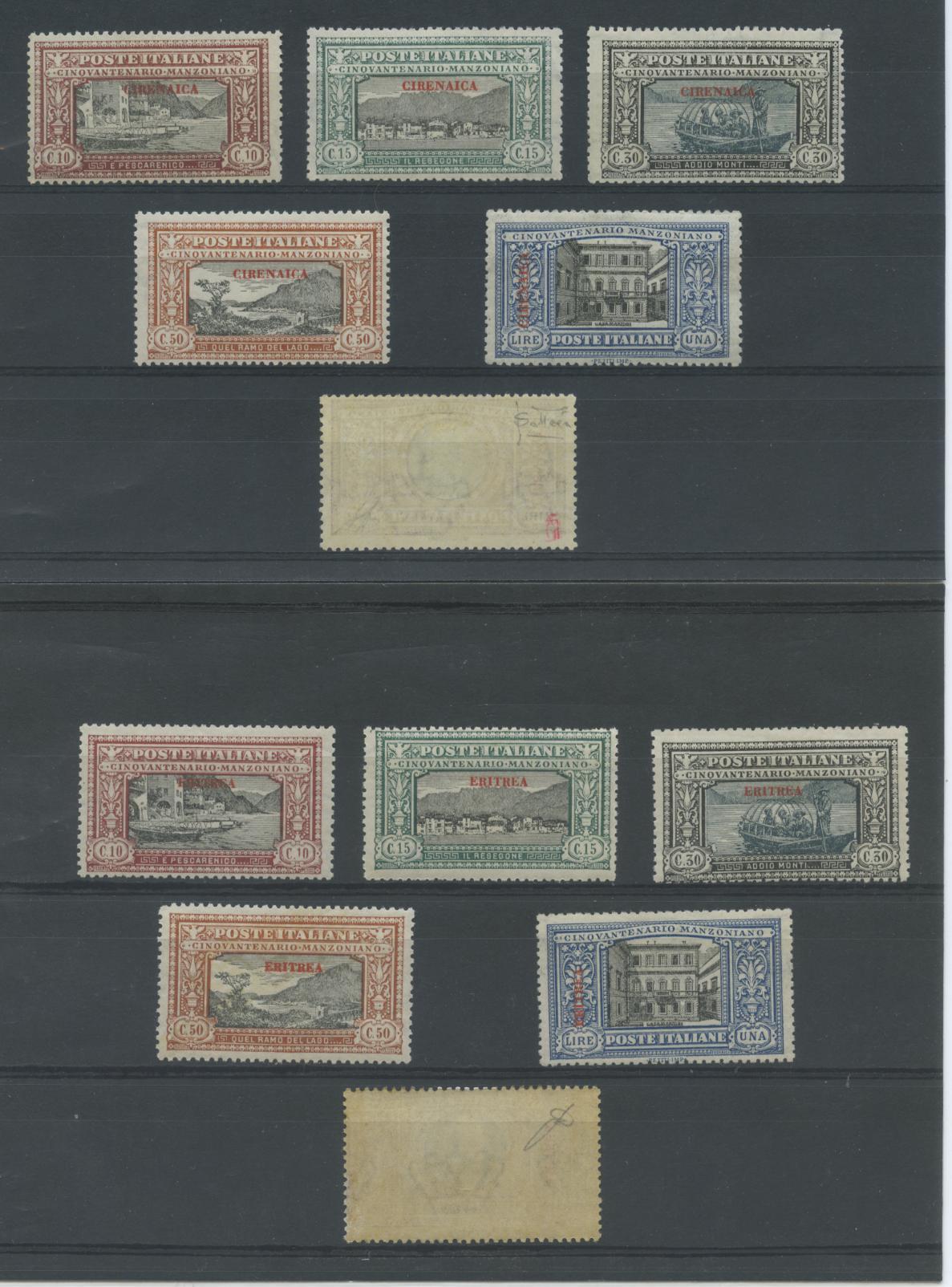 Scansione lotto: COLONIE GIRI 1924 MANZONI 24V. 2 **  CERT.