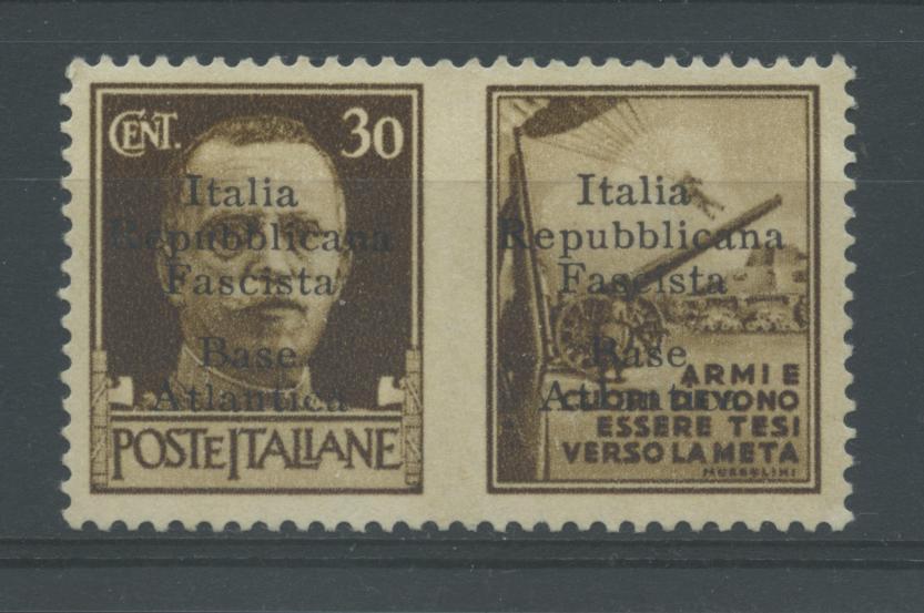 Scansione lotto: ITALIA EMISSIONI LOC 1943 BASE ATLANTICA N.17 *  CERT.