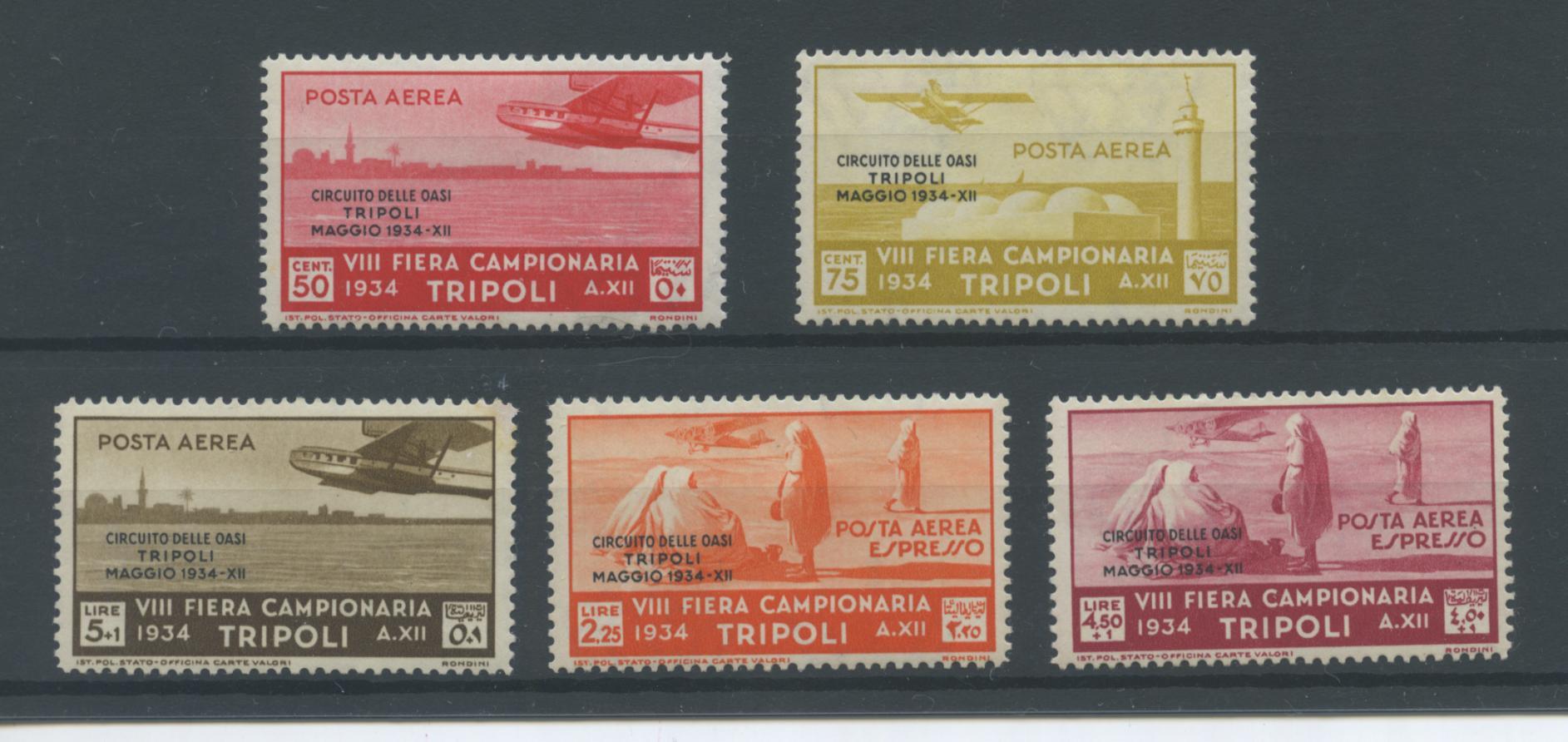 Scansione lotto: COLONIE TRIPOLITANIA 1934 CIRCUITO SERIETTA 5V. 2 *