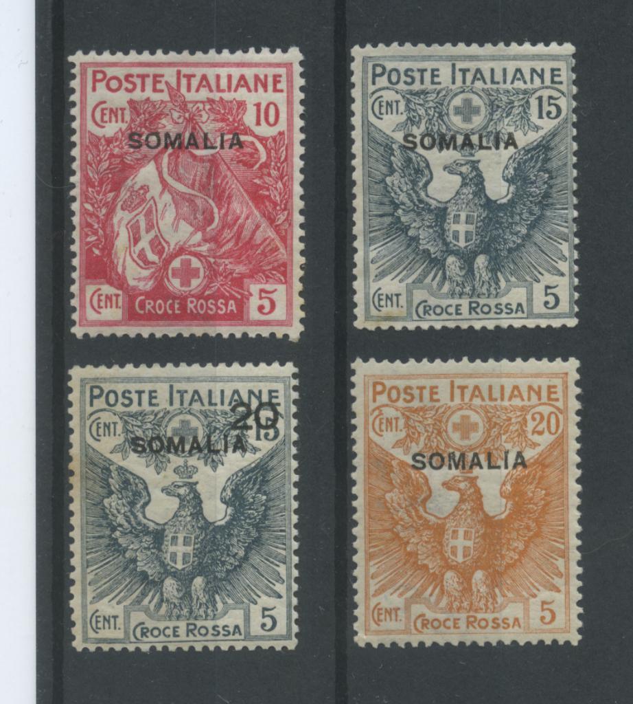 Scansione lotto: COLONIE SOMALIA 1916 CROCIE ROSSA 4V. 2 ** CENTRATO