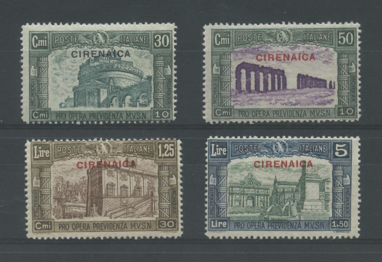 Scansione lotto: COLONIE CIRENAICA 1930 MILIZIA III 4V. 2 **