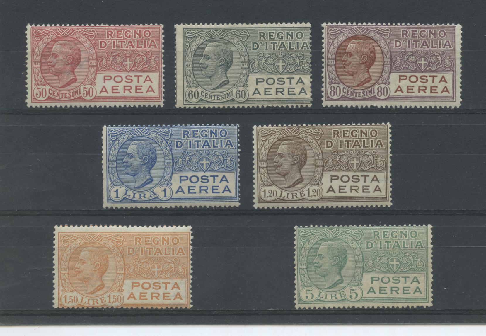 Scansione lotto: REGNO 1926 POSTA AEREA 7V. 2 **