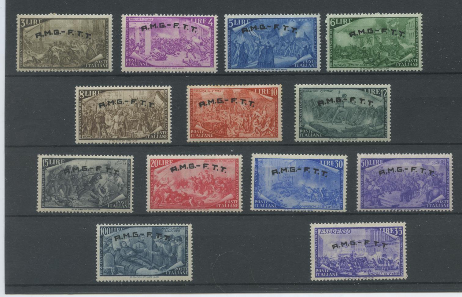 Scansione lotto: TRIESTE 1948 RISORGIMENTO 13V. 3 ** CENTRATO
