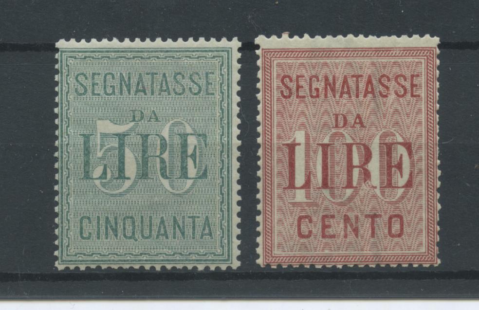 Scansione lotto: REGNO 1884 TASSE 2V. 4 ** CENTRATO