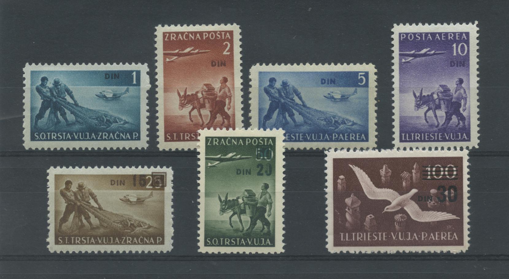 Scansione lotto: TRIESTE 1949 ZONA B POSTA AEREA SOVR. 7V. ** LUSSO