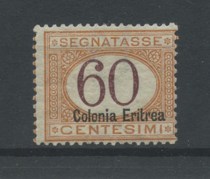 Scansione lotto: COLONIE ERITREA 1926 TASSE 60C. 3 *