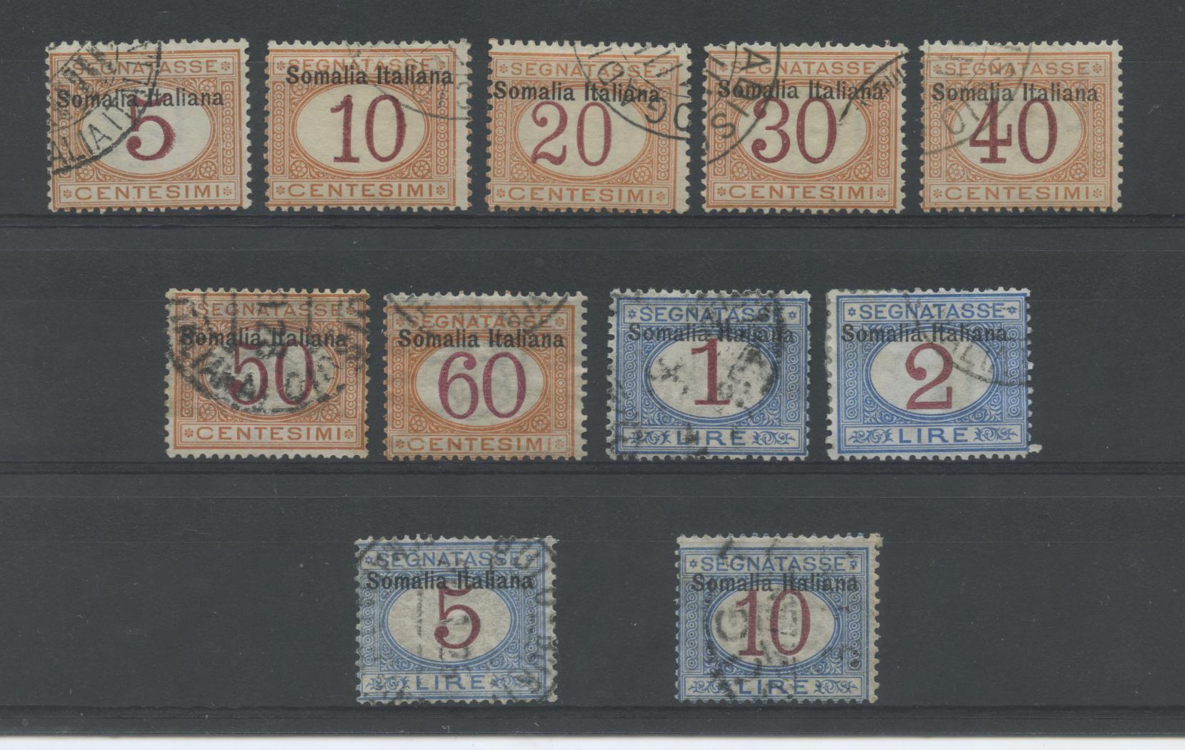 Scansione lotto: COLONIE SOMALIA 1909 TASSE 11V. US.