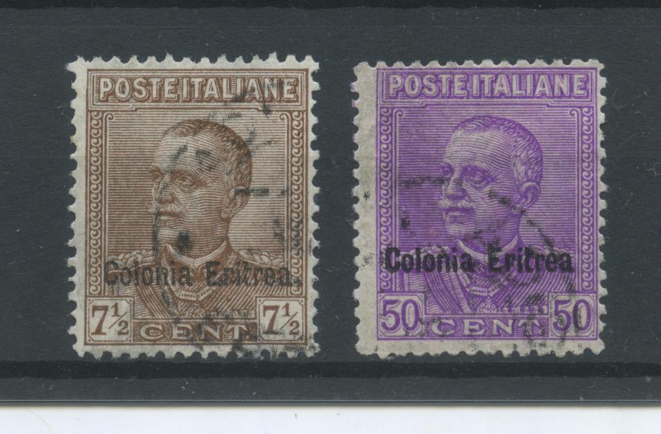 Scansione lotto: COLONIE ERITREA 1928 SOVR. 2V. US.