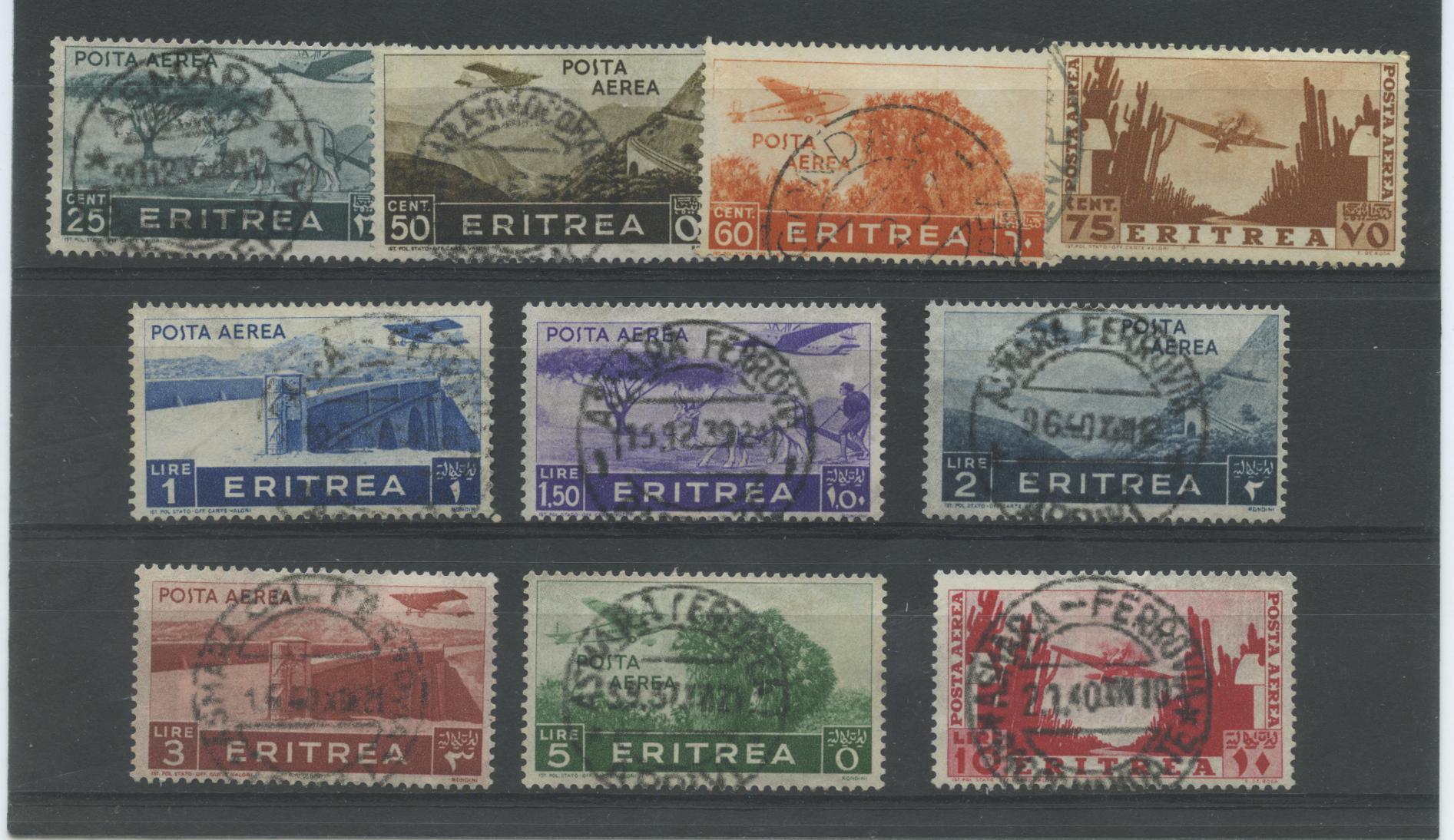 Scansione lotto: COLONIE ERITREA 1936 PITTORICA P.A. 10V. 2 US.