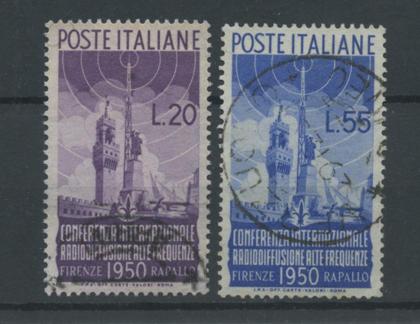 Scansione lotto: REPUBBLICA 1950 RADIODIFFUSIONE 2V. 2 US. LUSSO