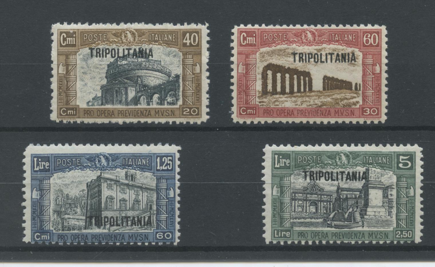 Scansione lotto: COLONIE TRIPOLITANIA 1927 MILIZIA I 4V. **