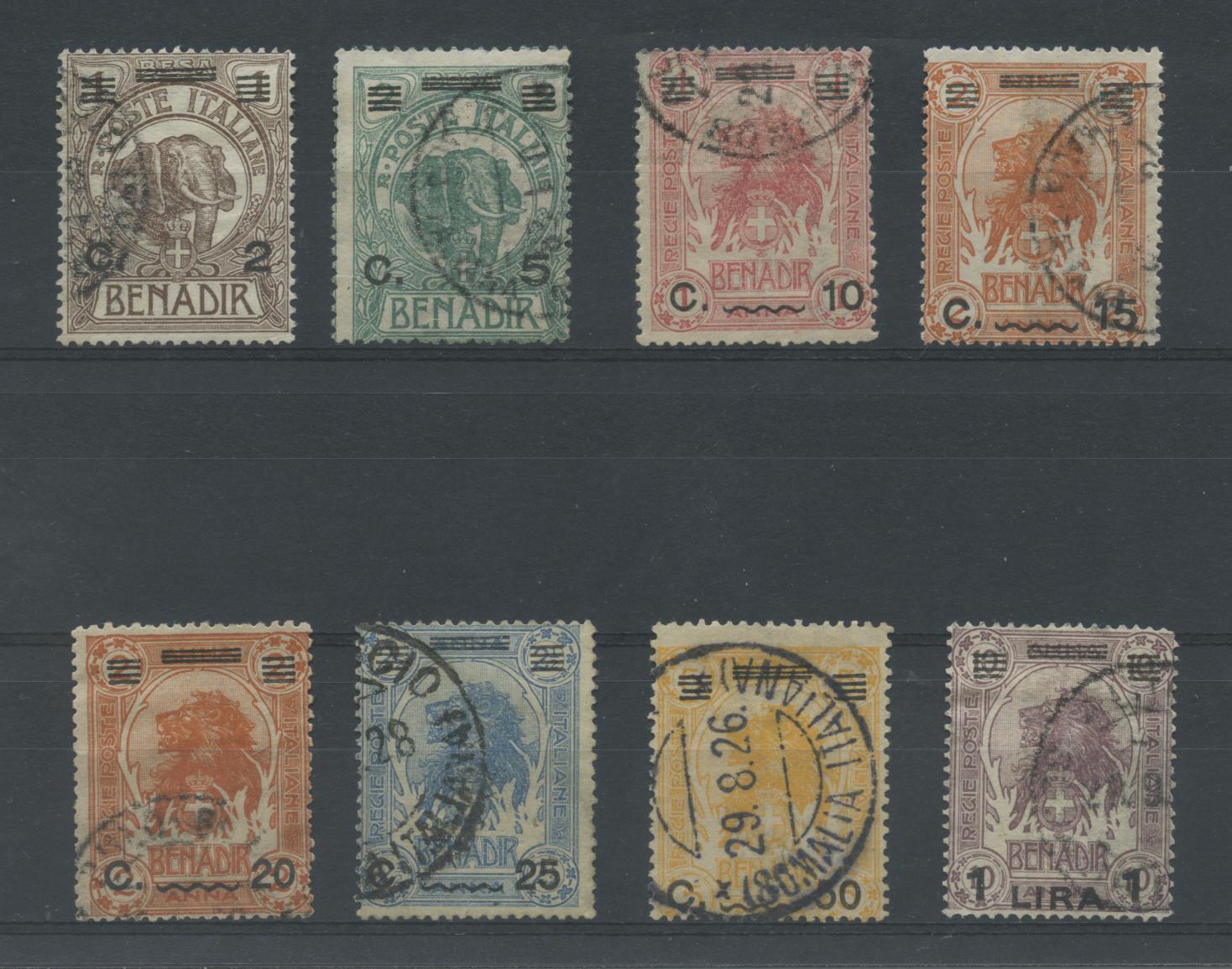 Scansione lotto: COLONIE SOMALIA 1926 LEONI 8V. US.