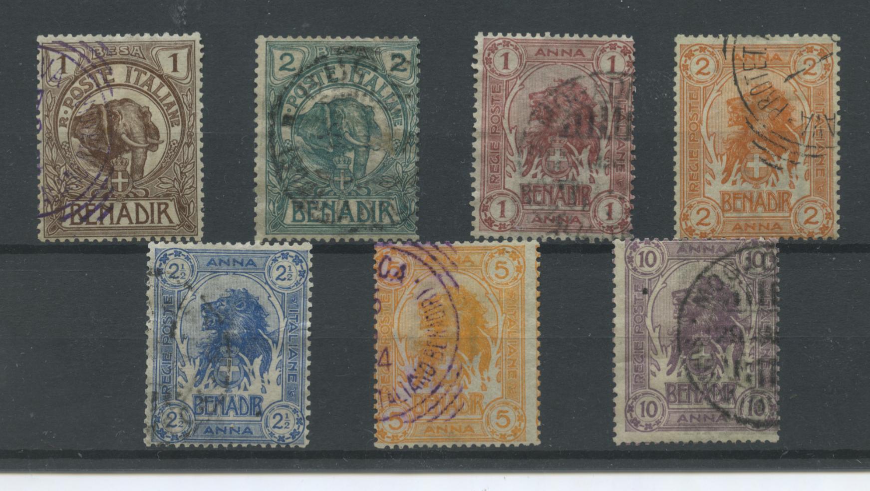 Scansione lotto: COLONIE SOMALIA 1906 ANIMALI 8V. 2 US.