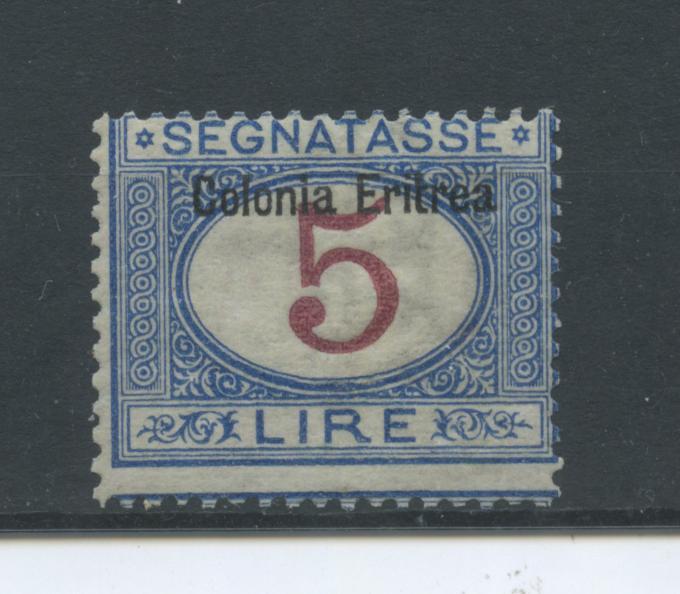 Scansione lotto: COLONIE ERITREA 1903 TASSE L.5 3 **