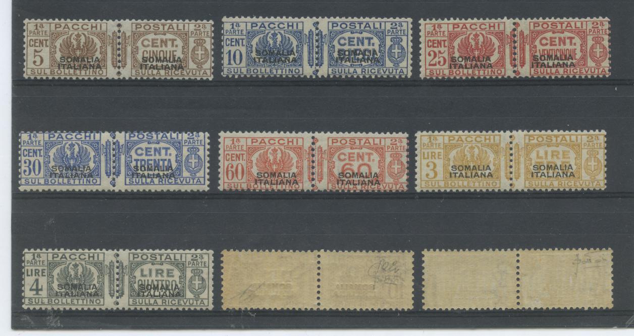 Scansione lotto: COLONIE SOMALIA 1928/41 PACCHI 9V. 2 ** CENTRATO CERT.