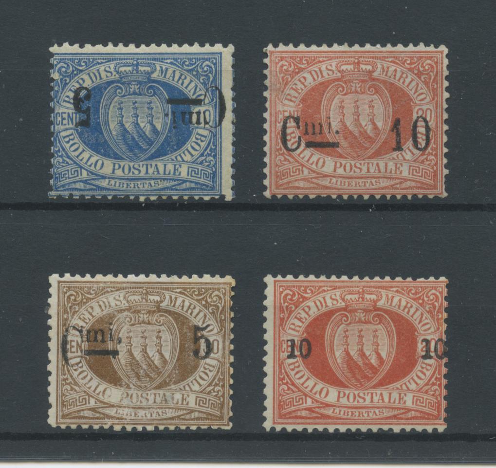 Scansione lotto: SAN MARINO 1892 SOVR. 4V. 5 **  CERT.