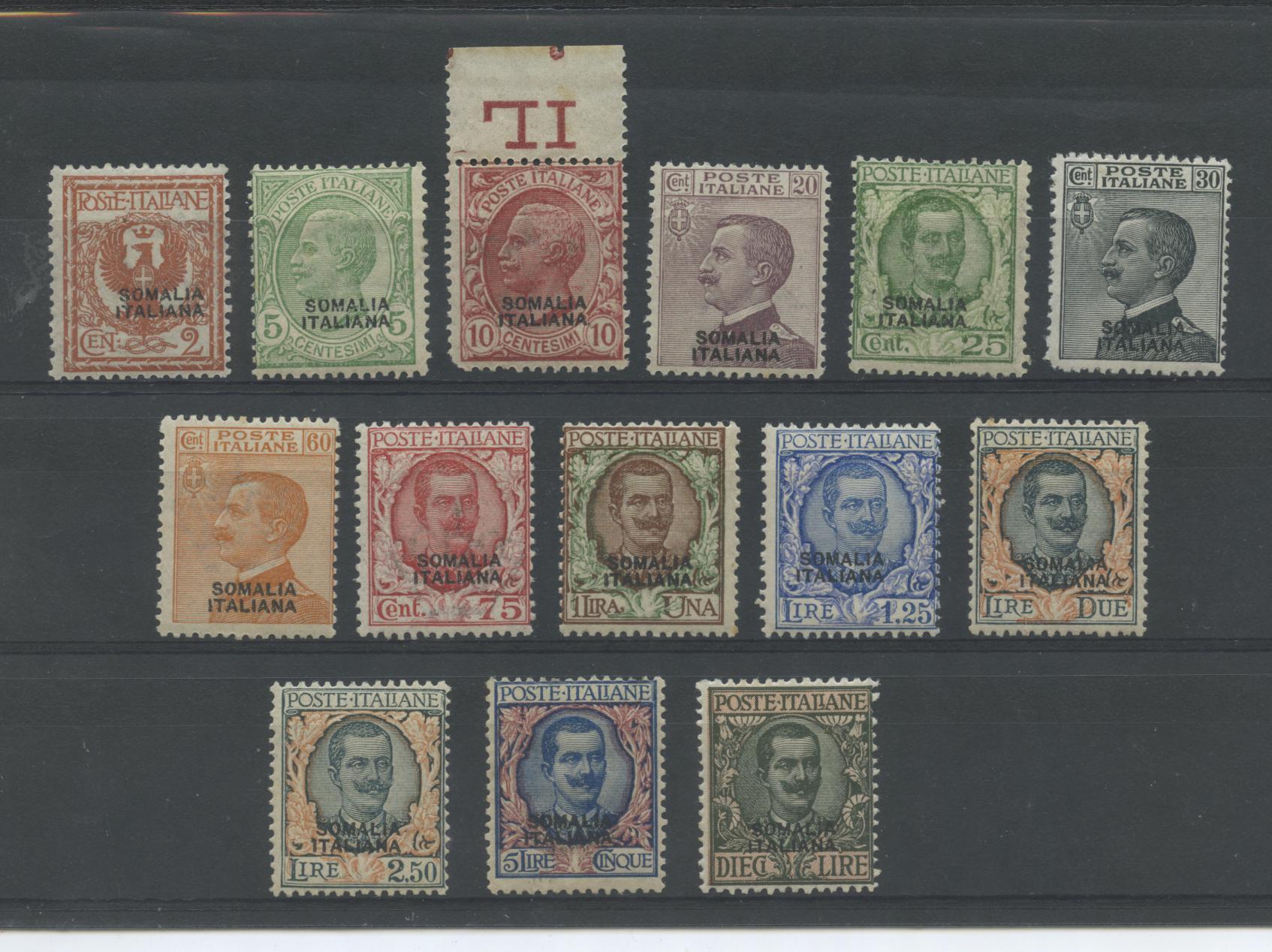 Scansione lotto: COLONIE SOMALIA 1926/30 SOVR. 14V. 5 **