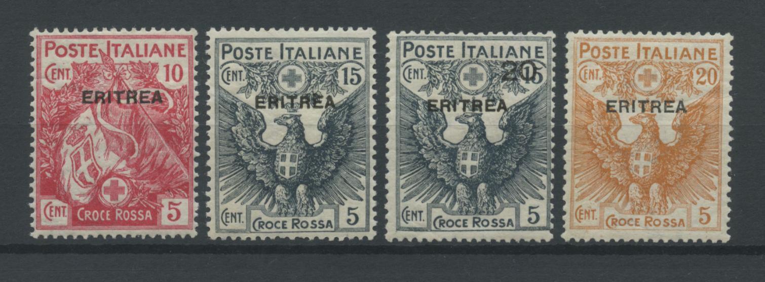 Scansione lotto: COLONIE ERITREA 1916 CROCE ROSSA 4V. *