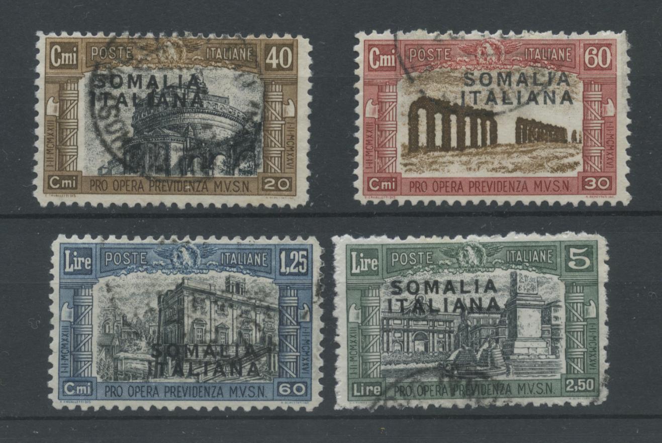 Scansione lotto: COLONIE SOMALIA 1927 MILIZIA I 4V. US.